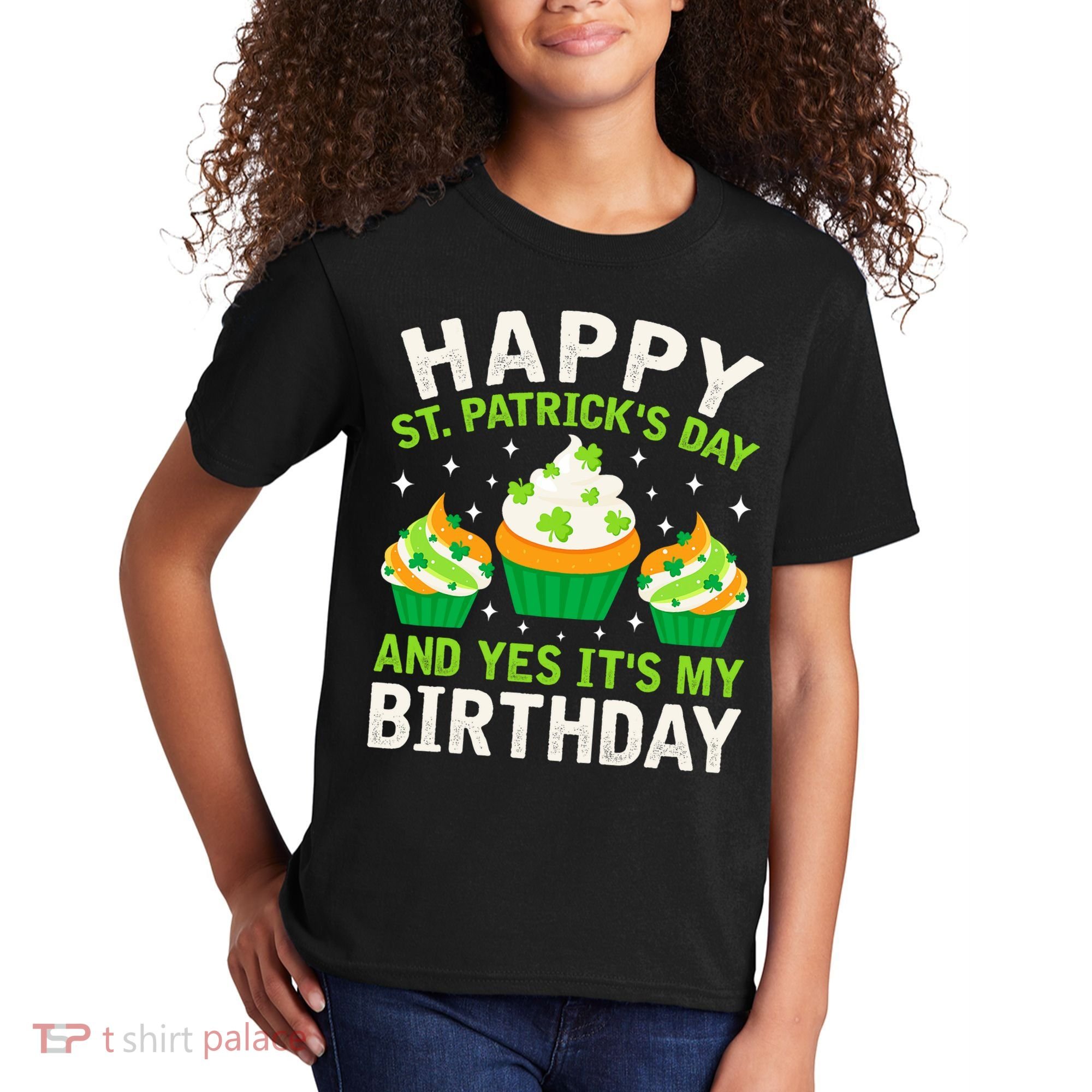 Happy St Patricks Day Birthday Saint Paddys Kids T-Shirt