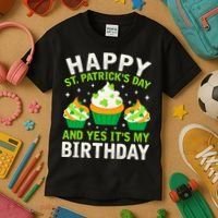 Happy St Patricks Day Birthday Saint Paddys Kids T-Shirt thumb 3