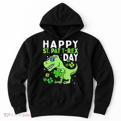 Happy St Pat T Rex Saint Patrick's Day Dinosaur Love Love Hoodie