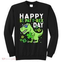 Happy St Pat T Rex Saint Patrick's Day Dinosaur Love Love Sweatshirt thumb 0