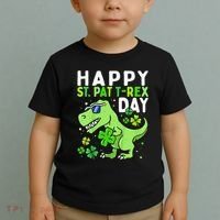 Happy St Pat T Rex Saint Patrick's Day Dinosaur Love Love Toddler T-Shirt thumb 2