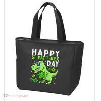 Happy St Pat T Rex Saint Patrick's Day Dinosaur Love Love Tote Bag thumb 3