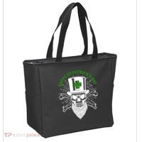 Happy St Patricks Day Irish Clover Skull Beard Tote Bag thumb 2