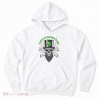 Happy St Patricks Day Irish Clover Skull Beard Hoodie thumb 0