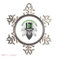 Happy St Patricks Day Irish Clover Skull Beard Ornament thumb 0