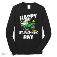 Happy St Pat T Rex Saint Patrick's Day Dinosaur Love Long Sleeve Shirt thumb 0