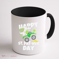 Happy St Pat T Rex Saint Patrick's Day Dinosaur Love Coffee Mug thumb 1