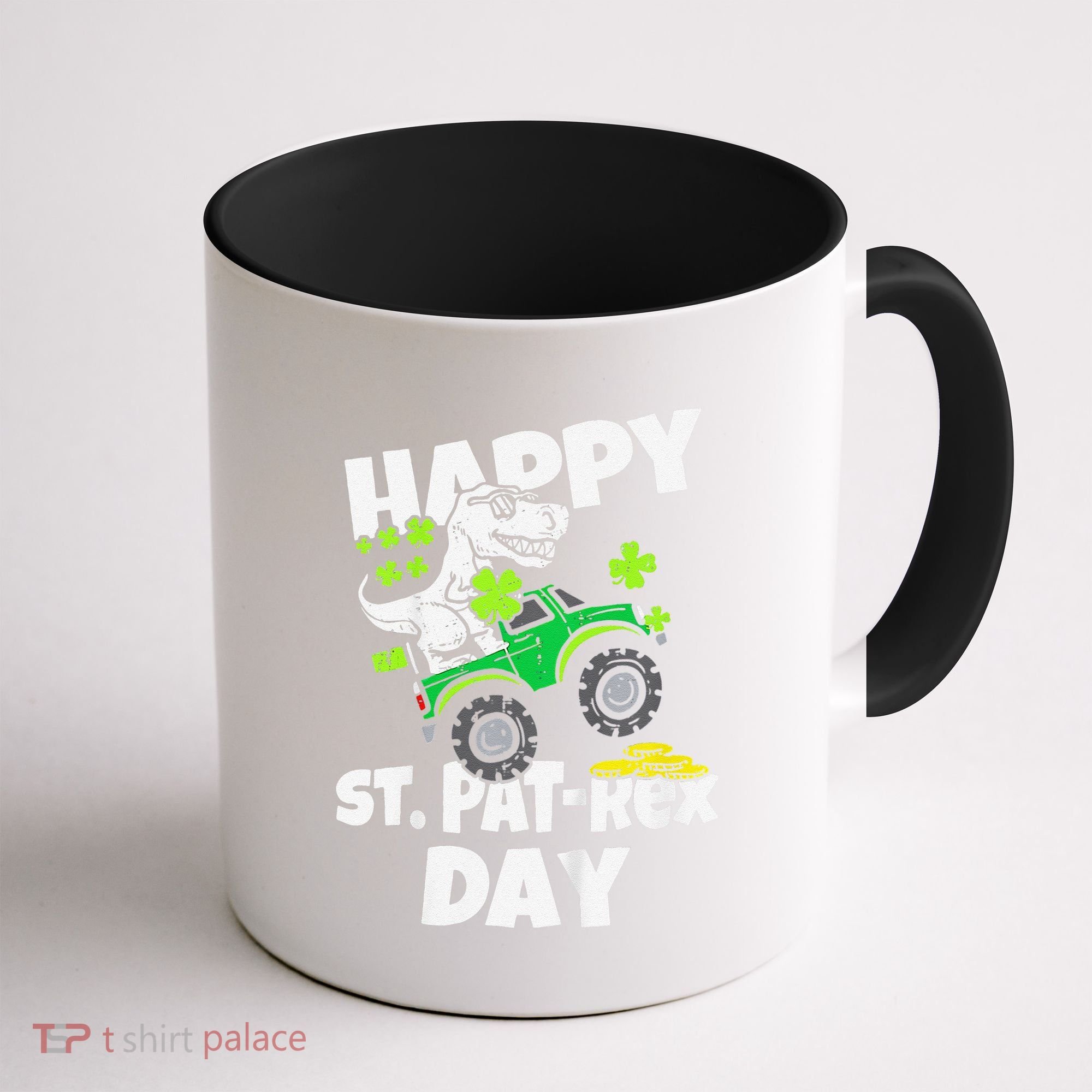 Happy St Pat T Rex Saint Patrick's Day Dinosaur Love Coffee Mug