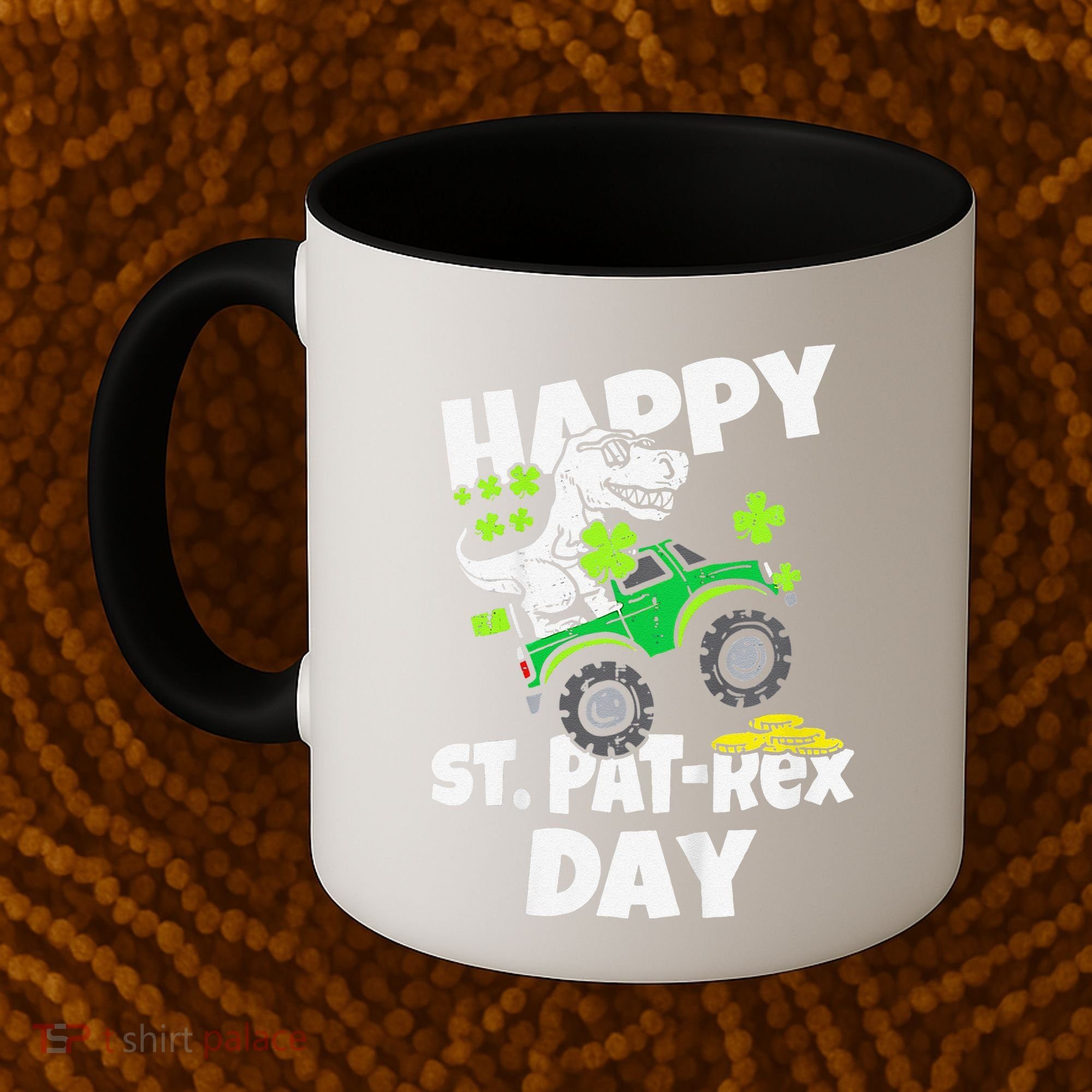 Happy St Pat T Rex Saint Patrick's Day Dinosaur Love Coffee Mug