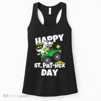 Happy St Pat T Rex Saint Patrick's Day Dinosaur Love Women's Tank Top thumb 0