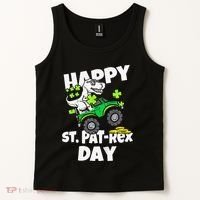 Happy St Pat T Rex Saint Patrick's Day Dinosaur Love Tank Top thumb 2