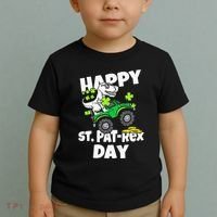 Happy St Pat T Rex Saint Patrick's Day Dinosaur Love Toddler T-Shirt thumb 2