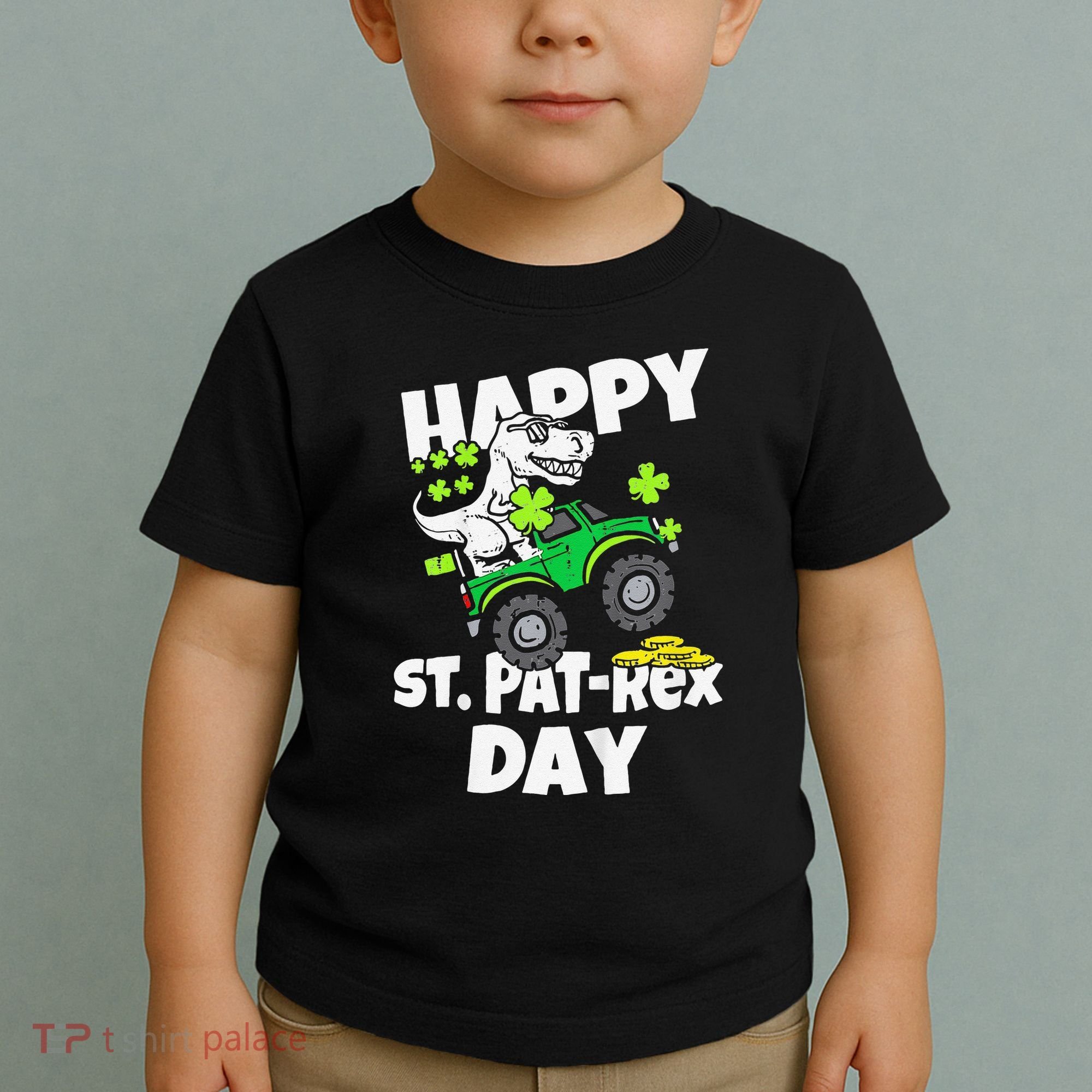 Happy St Pat T Rex Saint Patrick's Day Dinosaur Love Toddler T-Shirt