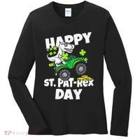 Happy St Pat T Rex Saint Patrick's Day Dinosaur Love Women's Long Sleeve Shirt thumb 0