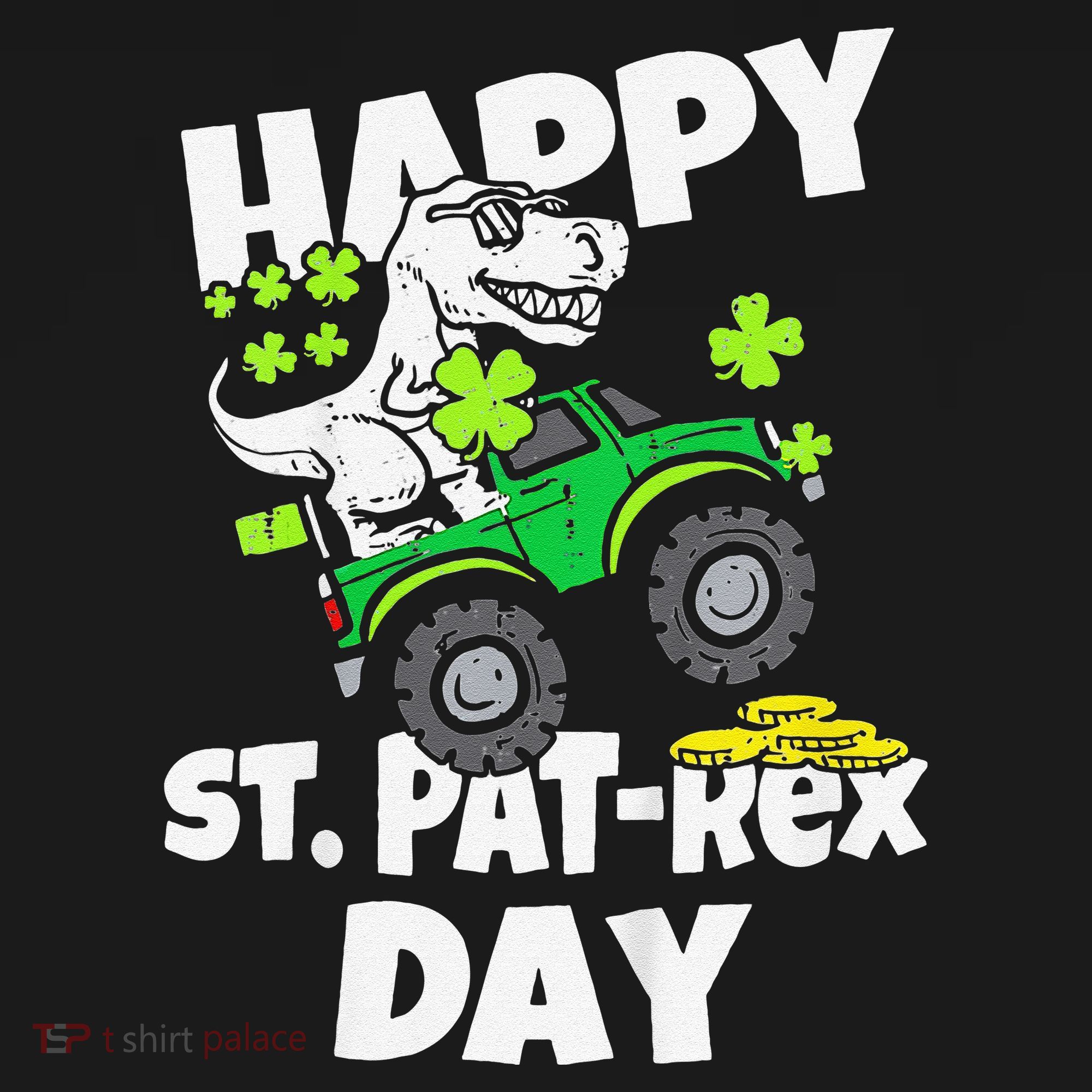 Happy St Pat T Rex Saint Patrick's Day Dinosaur Love Women's Long Sleeve Shirt