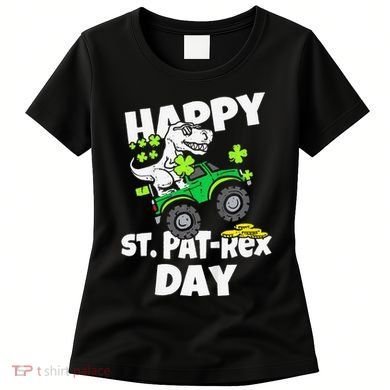 Happy St Pat T Rex Saint Patrick's Day Dinosaur Love Women's T-Shirt