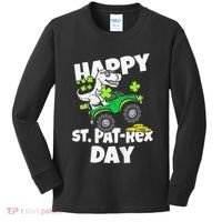 Happy St Pat T Rex Saint Patrick's Day Dinosaur Love Kids Long Sleeve Shirt thumb 0