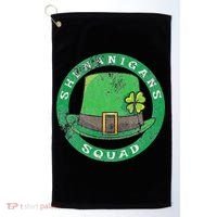 Happy St. Patrick's Day Funny Saint Patrick Irish Golf Towel thumb 0