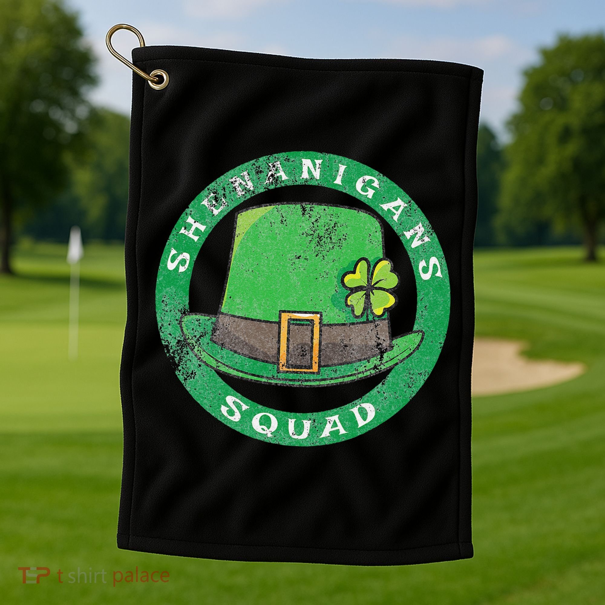 Happy St. Patrick's Day Funny Saint Patrick Irish Golf Towel