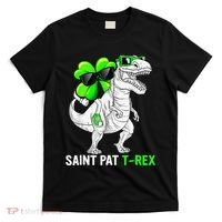 Happy St Pat T Rex Saint Patrick's Day Dinosaurs Funny Happy T-Shirt thumb 0