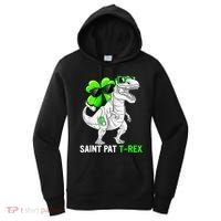 Happy St Pat T Rex Saint Patrick's Day Dinosaurs Funny Happy Women's Hoodie thumb 0