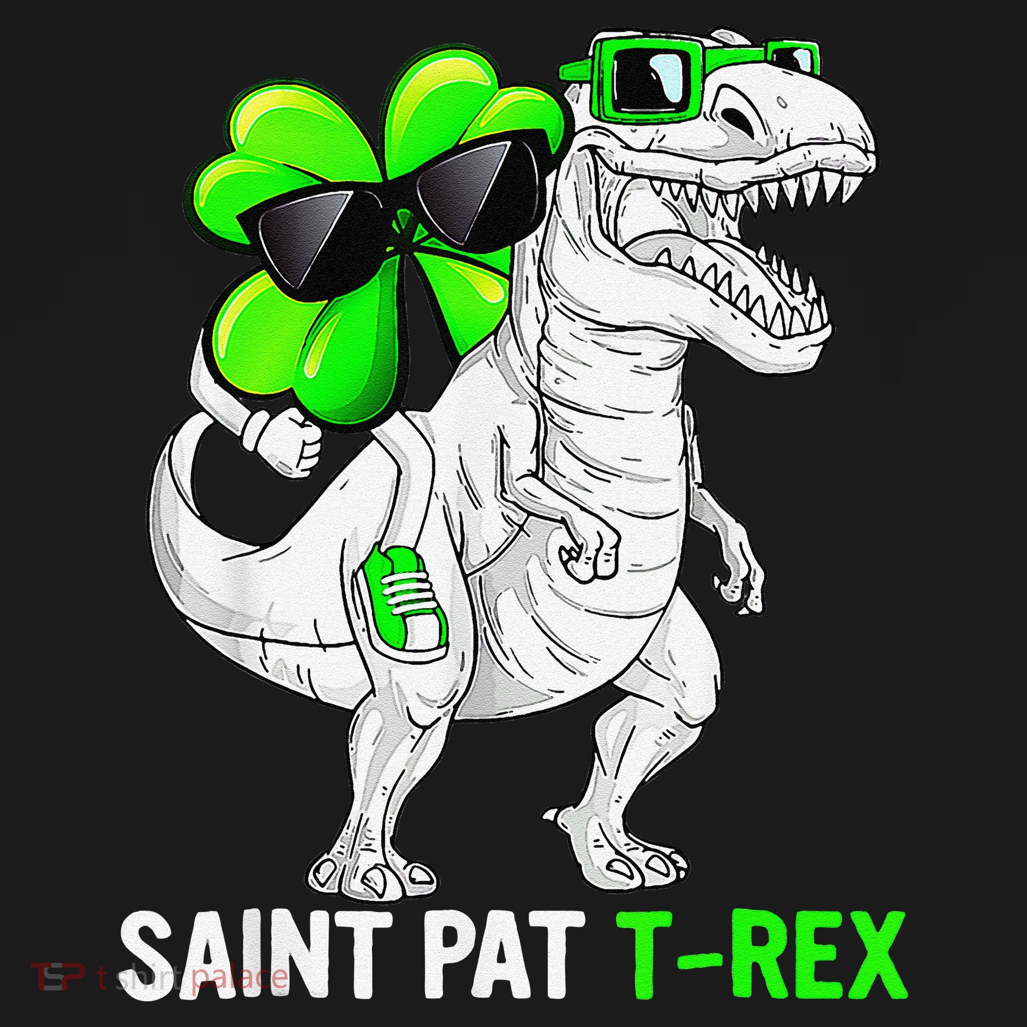 Happy St Pat T Rex Saint Patrick's Day Dinosaurs Funny Happy Baby Bodysuit