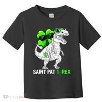 Happy St Pat T Rex Saint Patrick's Day Dinosaurs Funny Happy Toddler T-Shirt thumb 0