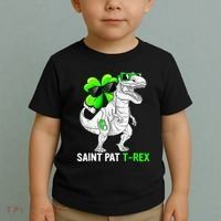 Happy St Pat T Rex Saint Patrick's Day Dinosaurs Funny Happy Toddler T-Shirt thumb 2