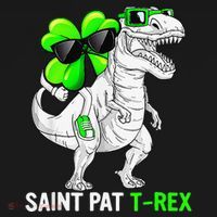 Happy St Pat T Rex Saint Patrick's Day Dinosaurs Funny Happy Toddler T-Shirt thumb 4
