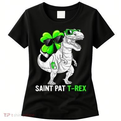Happy St Pat T Rex Saint Patrick's Day Dinosaurs Funny Happy Women's T-Shirt