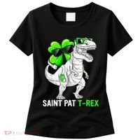 Happy St Pat T Rex Saint Patrick's Day Dinosaurs Funny Happy Women's T-Shirt thumb 0