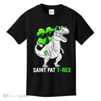 Happy St Pat T Rex Saint Patrick's Day Dinosaurs Funny Happy Kids T-Shirt thumb 0