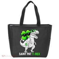 Happy St Pat T Rex Saint Patrick's Day Dinosaurs Funny Happy Tote Bag thumb 0