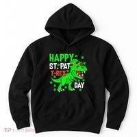 Happy St Pat T Rex Saint Patrick's Day Dinosaurs Happy Cute Hoodie thumb 0