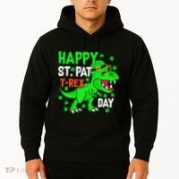Happy St Pat T Rex Saint Patrick's Day Dinosaurs Happy Cute Hoodie thumb 2