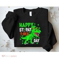 Happy St Pat T Rex Saint Patrick's Day Dinosaurs Happy Cute Sweatshirt thumb 2