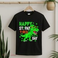 Happy St Pat T Rex Saint Patrick's Day Dinosaurs Happy Cute T-Shirt thumb 2