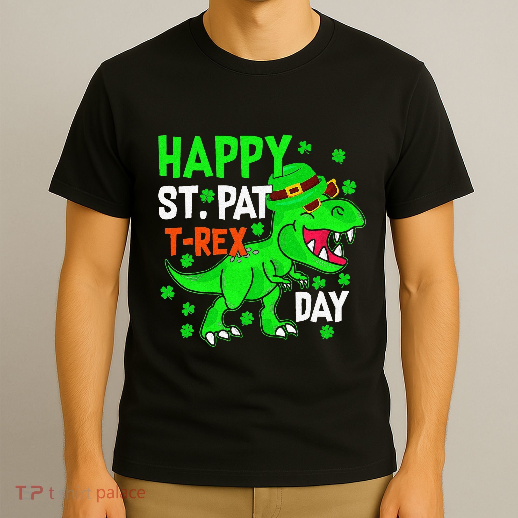 Happy St Pat T Rex Saint Patrick's Day Dinosaurs Happy Cute T-Shirt