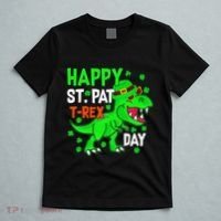 Happy St Pat T Rex Saint Patrick's Day Dinosaurs Happy Cute T-Shirt thumb 5