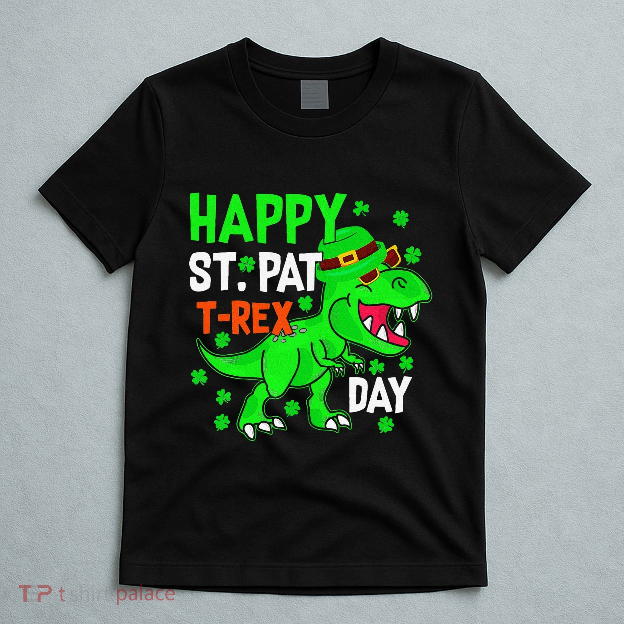 Happy St Pat T Rex Saint Patrick's Day Dinosaurs Happy Cute T-Shirt