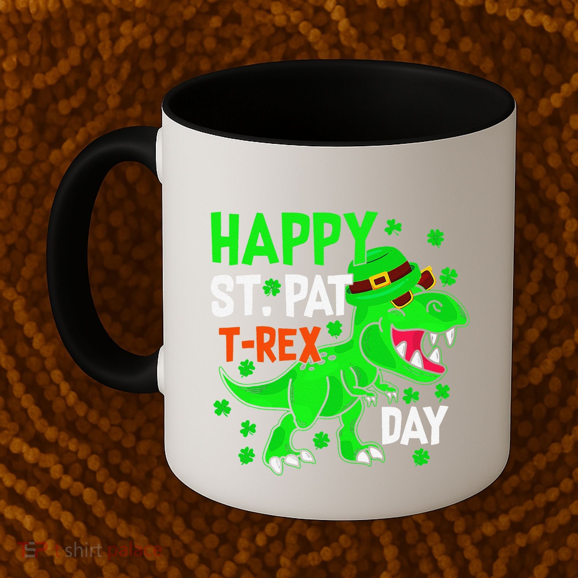 Happy St Pat T Rex Saint Patrick's Day Dinosaurs Happy Cute Coffee Mug