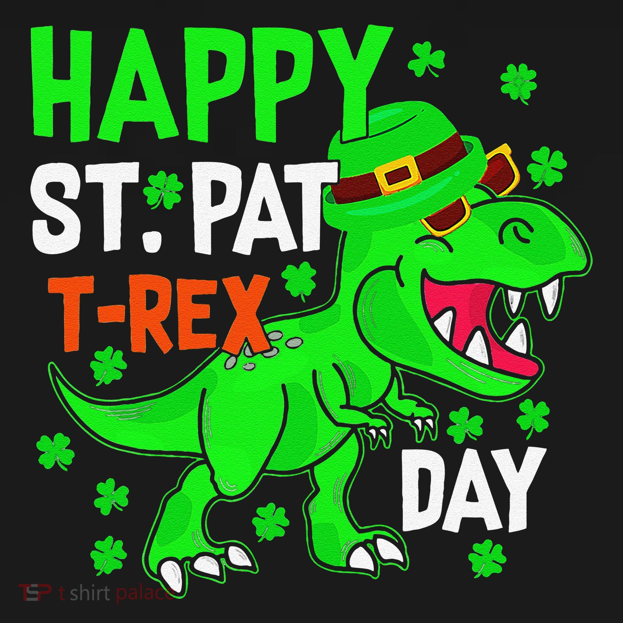 Happy St Pat T Rex Saint Patrick's Day Dinosaurs Happy Cute Women's Hoodie