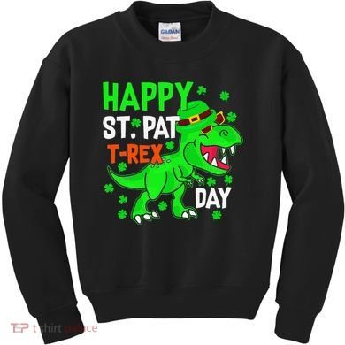 Happy St Pat T Rex Saint Patrick's Day Dinosaurs Happy Cute Kids Sweatshirt