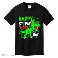 Happy St Pat T Rex Saint Patrick's Day Dinosaurs Happy Cute Kids T-Shirt thumb 0