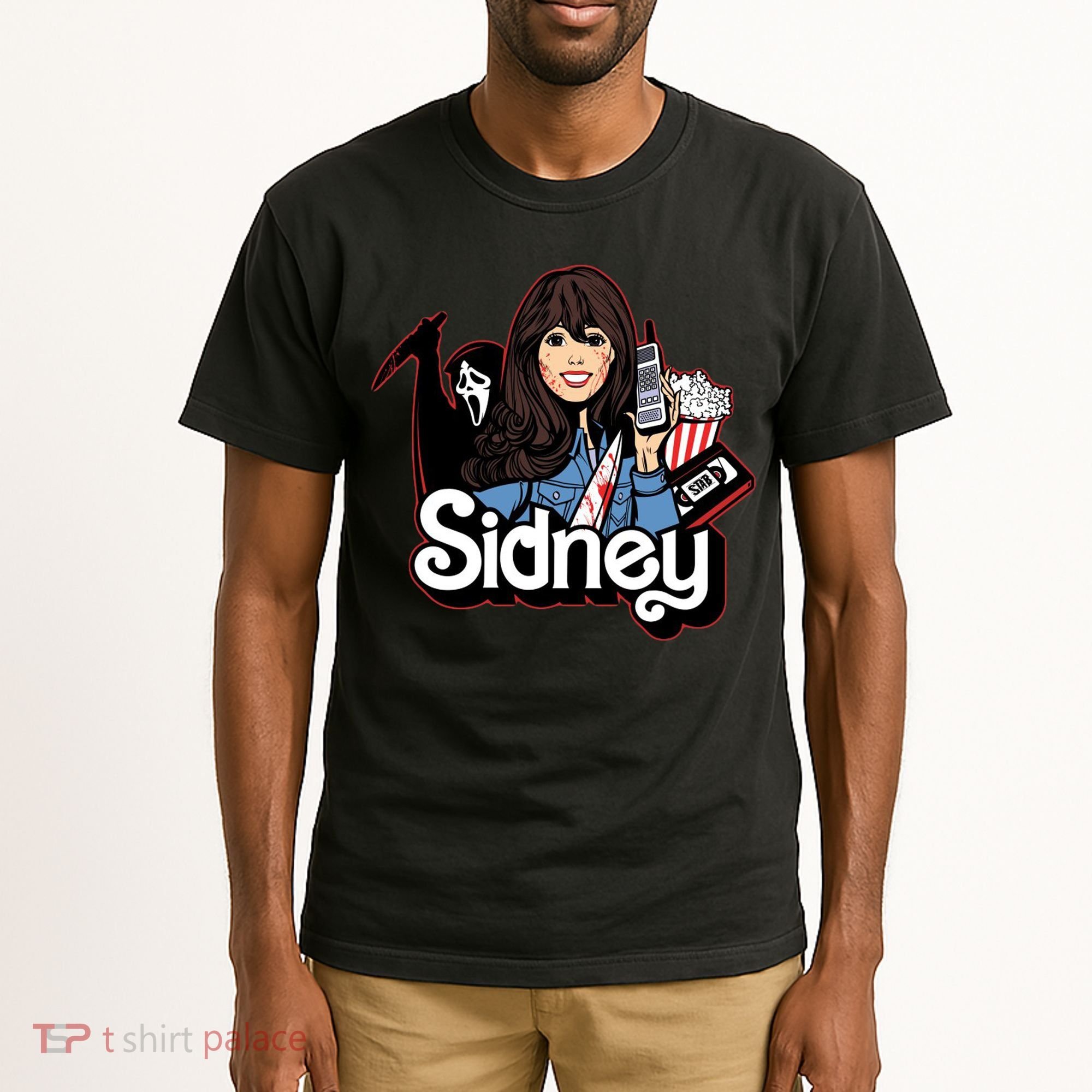 Hello Sidney Phone Call Scary Movie Tall T-Shirt