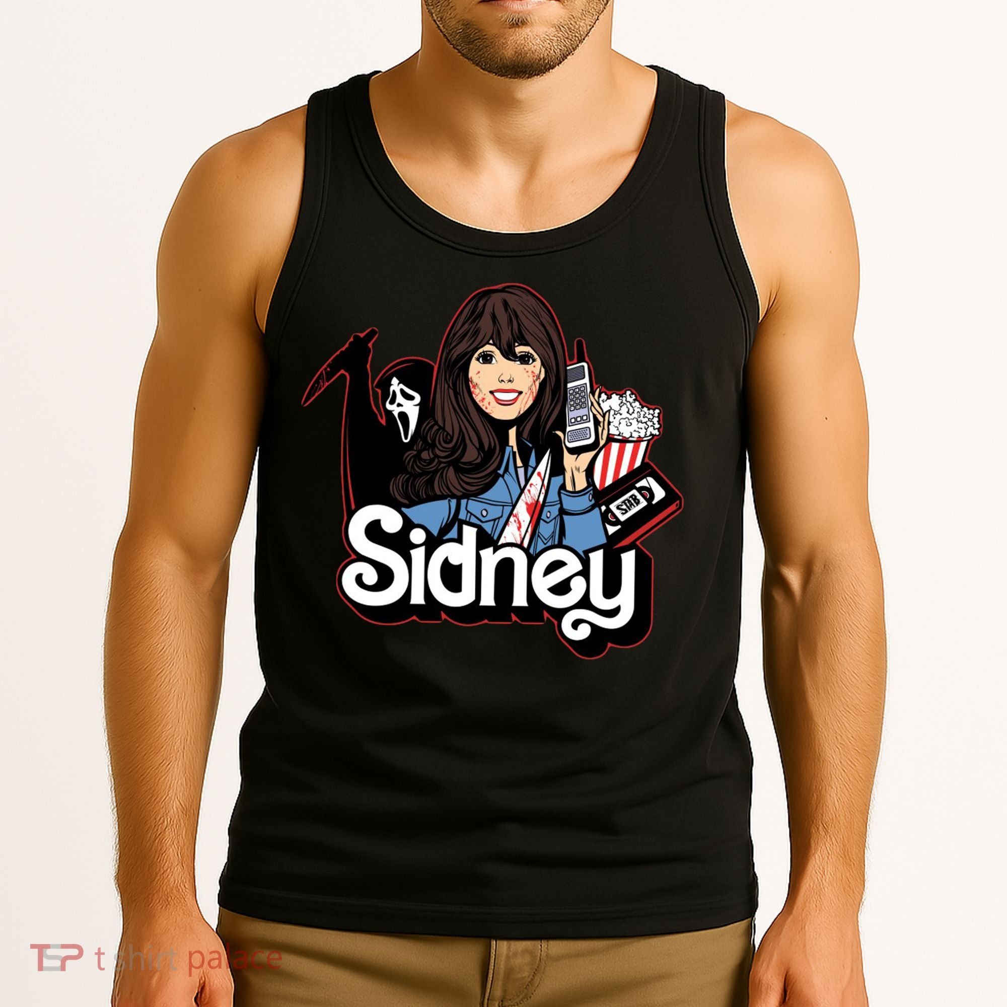 Hello Sidney Phone Call Scary Movie Tank Top