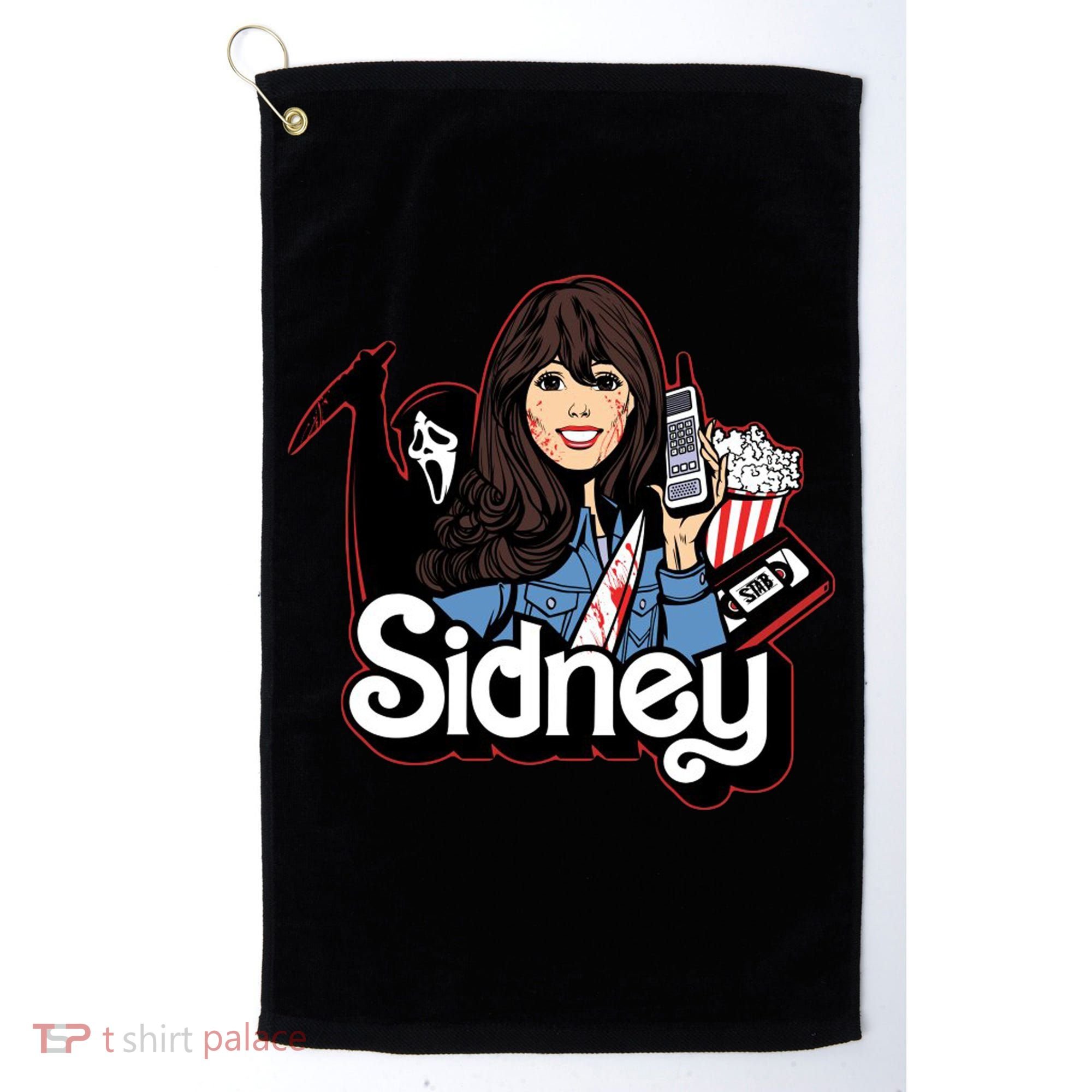 Hello Sidney Phone Call Scary Movie Golf Towel