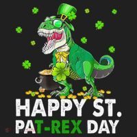 Happy St Pat T Rex Saint Patrick's Day Dinosaurs Happy Women's Sweatshirt thumb 2