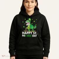 Happy St Pat T Rex Saint Patrick's Day Dinosaurs Happy Hoodie thumb 5