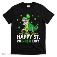 Happy St Pat T Rex Saint Patrick's Day Dinosaurs Happy T-Shirt thumb 0
